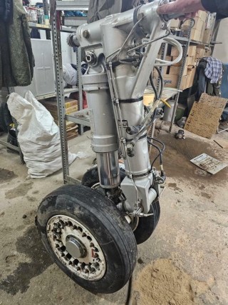 Main landing gear from a Gulf Stream aircraft