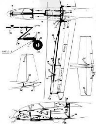 Two folding parts of the Blanik lantern.