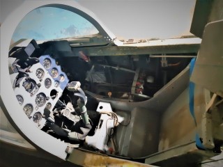 The cockpit of the L-39 aircraft
