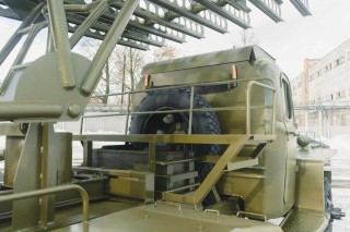 Model of the Studebaker with a model of the BM-13 Katyusha system