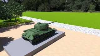Pedestal for the T-34 tank