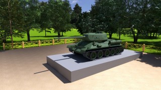 Pedestal for the T-34 tank