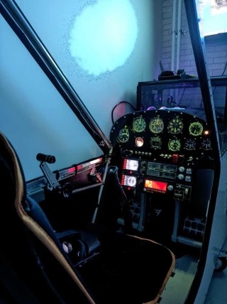 PIPER SUPER CUB aircraft cockpit model