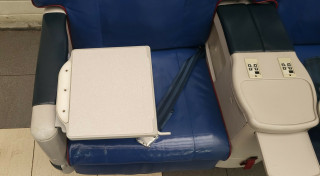 Business class chairs from the Boeing aircraft