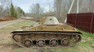 Full-size mockup (replica) of the T-60 tank