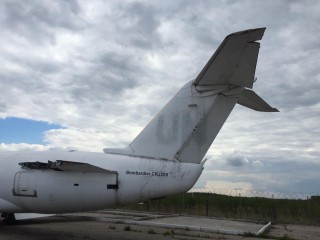 The plane Bombardier CRJ-200 aircraft