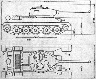 Pedestal for the T-34 tank