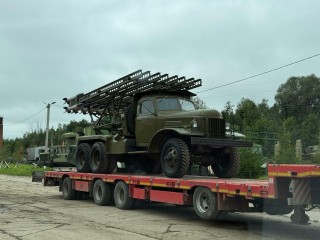 Model of ZIS-151 with BM-13 multiple launch rocket system