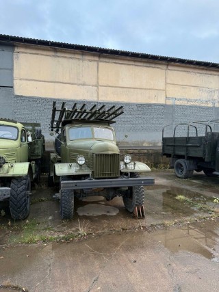 Model of ZIS-151 with BM-13 multiple launch rocket system