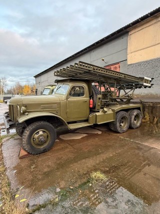 Model of ZIS-151 with BM-13 multiple launch rocket system