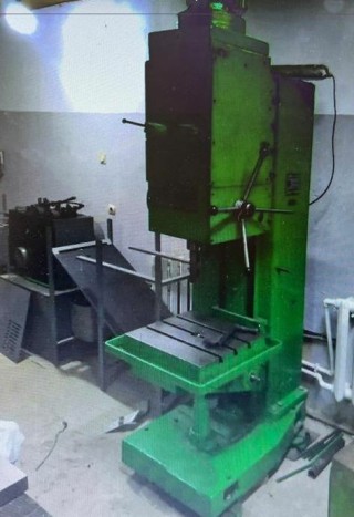The machine is drilling
