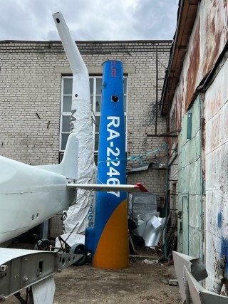 Tail and end beams of the Mi-8 helicopter for a model