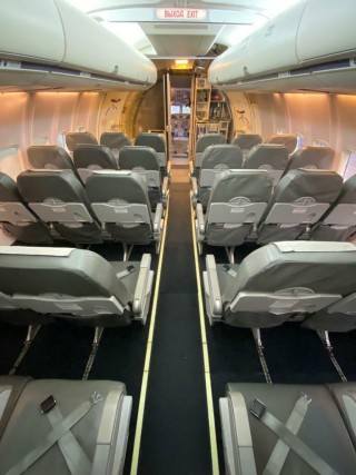 Fuselage, salon, cockpit of a Boeing 737 aircraft, rental