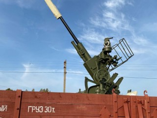 Car with a mock-up of the S-60 installation, rental