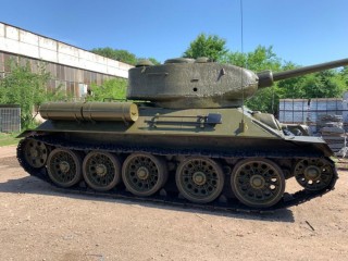 Tank T-34-85 on a pedestal
