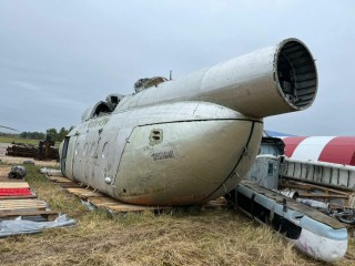 Fuselage of a decommissioned Mi-8T helicopter