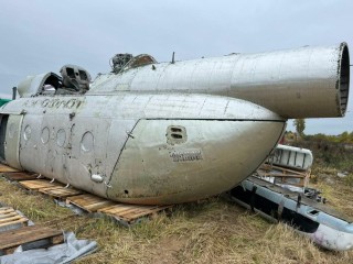 Fuselage of a decommissioned Mi-8T helicopter