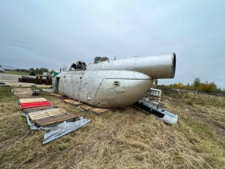 Fuselage of a decommissioned Mi-8T helicopter