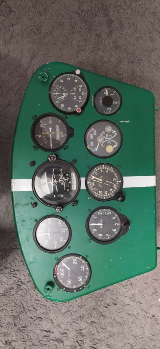 Instrument panels and tire for Yak-52