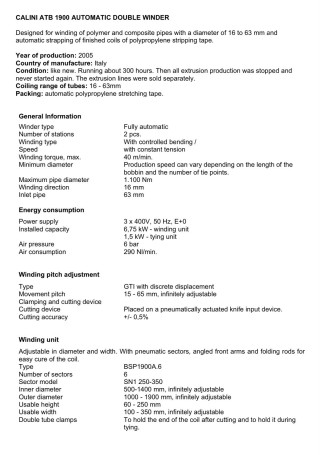 Automatic two -bearing machine CAL