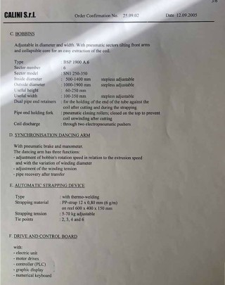 Automatic two -bearing machine CAL
