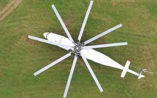 The rotor blades of the Mi-26