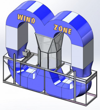 Wind tunnel Wind Zone Ø 2.2, used.