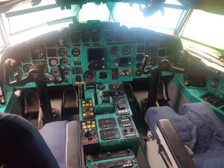 Cabin with part of the Tu-154 fuselage
