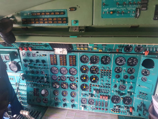 Cabin with part of the Tu-154 fuselage