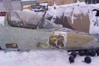 The cockpit of the L-39 aircraft