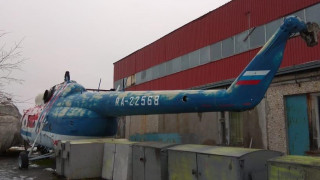 Mi-8 helicopter on a pedestal