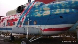 Mi-8 helicopter on a pedestal
