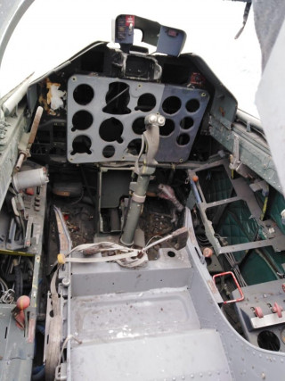 The cockpit of the L-39 aircraft
