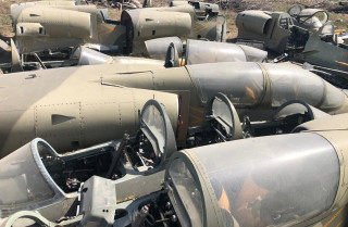 The cockpit of the L-39 aircraft