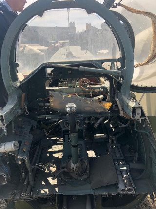 The cockpit of the L-39 aircraft