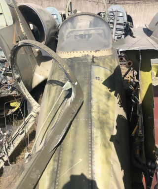 The cockpit of the L-39 aircraft