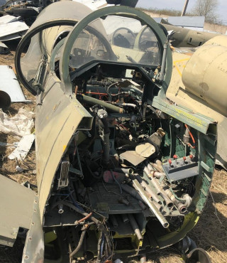 The cockpit of the L-39 aircraft