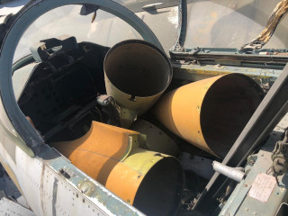 The cockpit of the L-39 aircraft