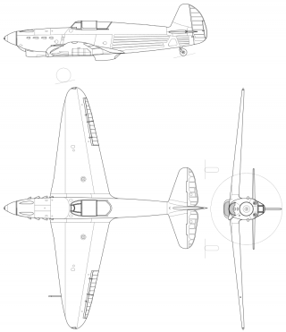 Yak-1 fighter, replica