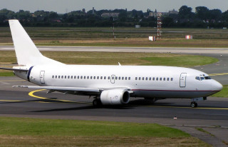 The Boeing 737-300, charged