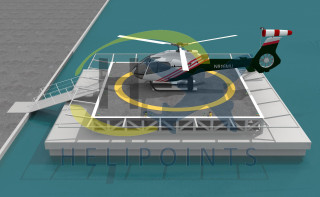 A helipad on the water